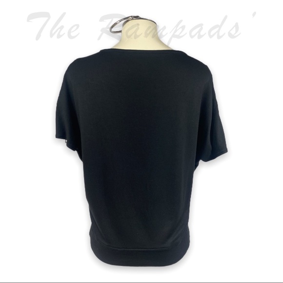 Black Zenergy by Chico’s Zipper Short-sleeve Blouse Size 0 - Picture 3 of 8